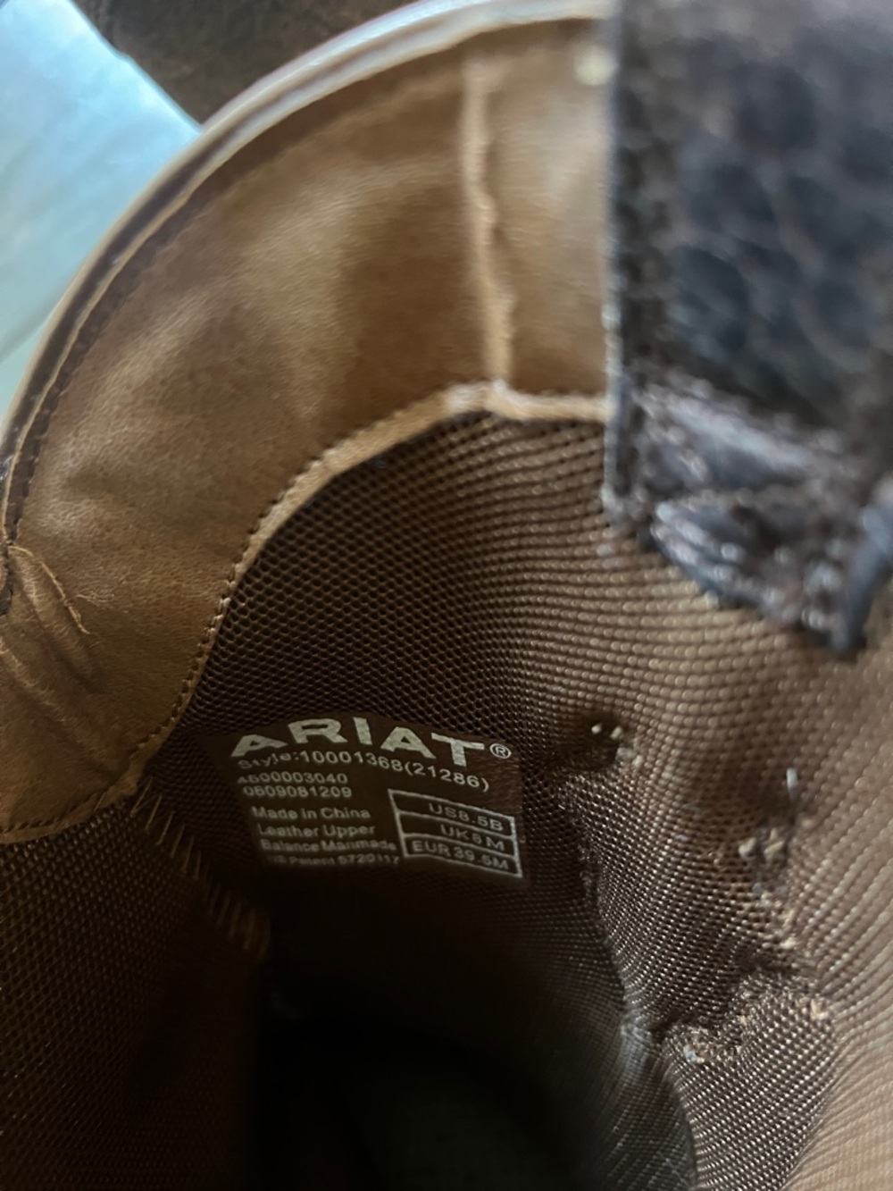 Ariat Dark Brown Studded Leather Heeled Cowboy Boots - Picture 9 of 9